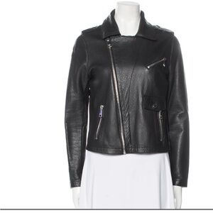 MAJE lamb leather biker jacket size 36